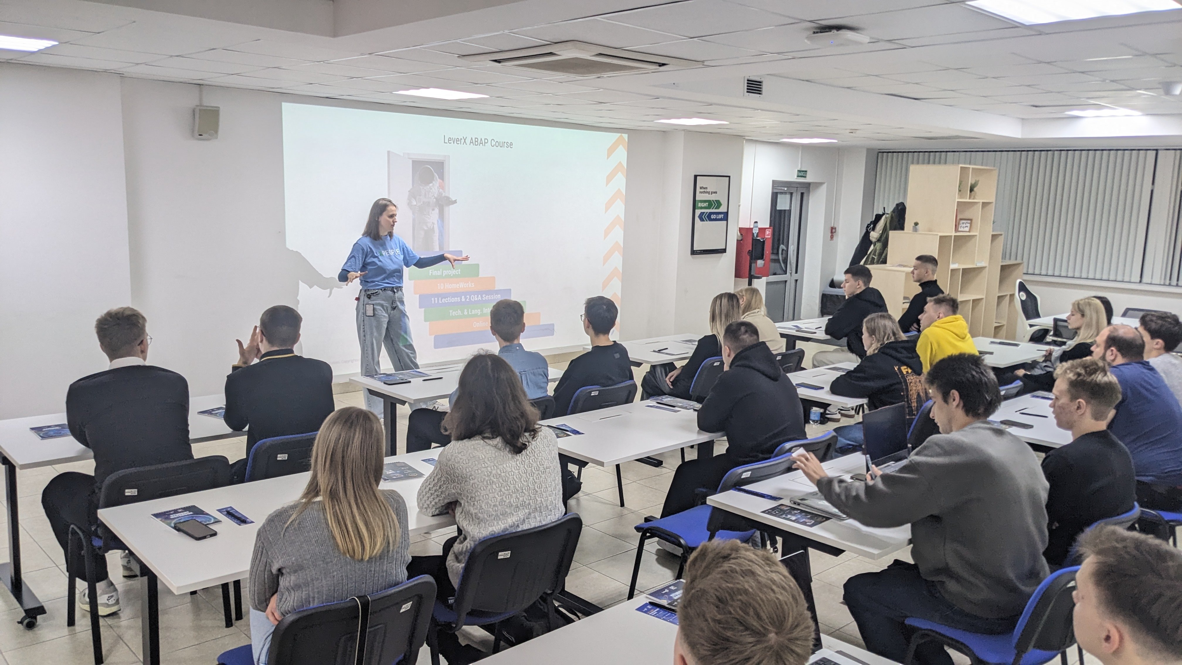 First offline lecture at Junior ABAP Developer course.